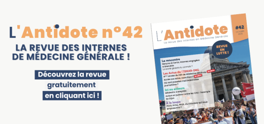 L'Antidote n° Bannière revue des internes de Médecine Générale