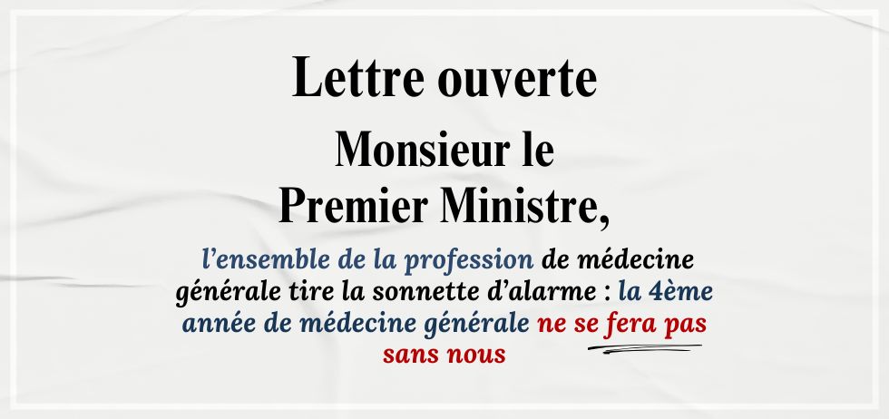 Lettre ouverte 4e annee de Medecine Generale